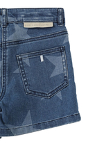 Star-Printed Denim Shorts